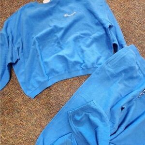 Champion Blue jay corded campus crew and jogger Set xl